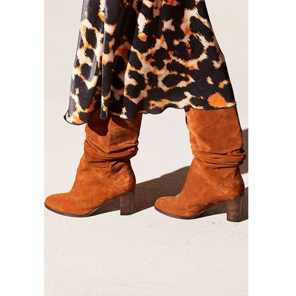 Free People Shoes - Free People Ruched Leather Tall Boot FP Collection